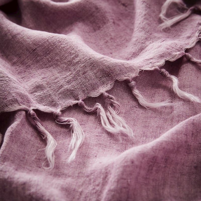 Malmo Mauve Shadows Linen Throw
