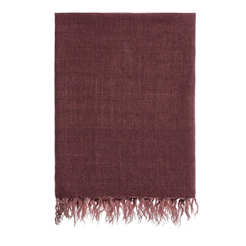 Malmo Plum Linen Throw