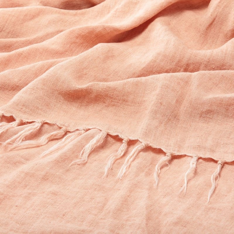 Malmo Sand Linen Throw