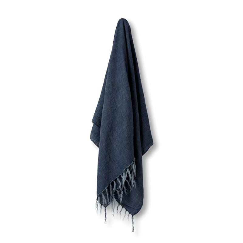 Malmo Denim Linen Throw