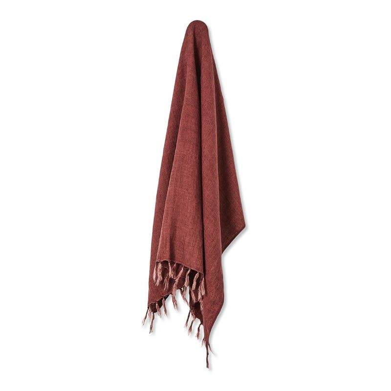 Malmo Mahogany Linen Throw