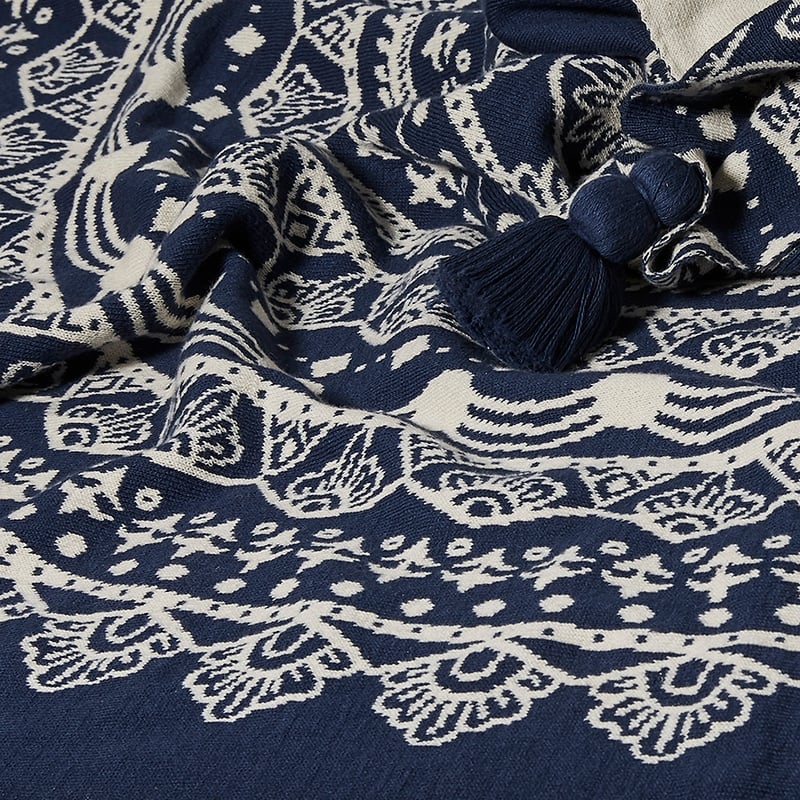 Mandala Indigo Throw