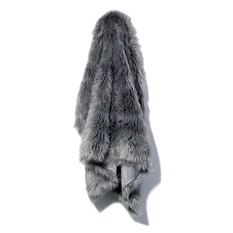 Alpine Mid Grey Fur Throw