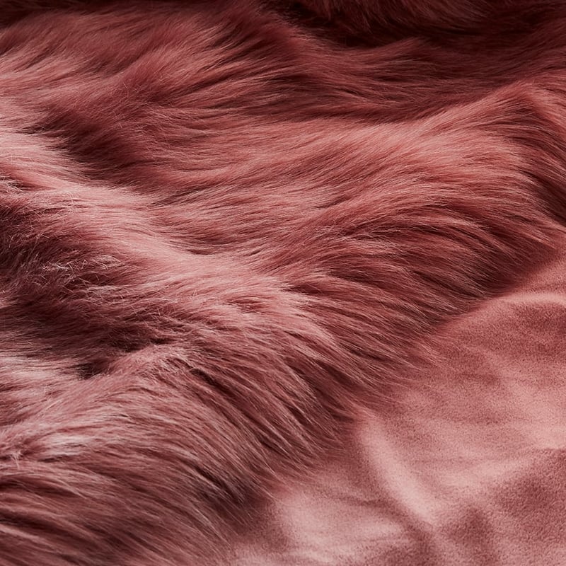 Alpine Rose Pink Fur Throw