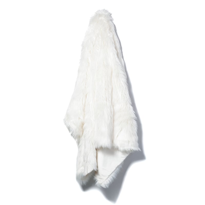 Alpine Winter White Fur Throw