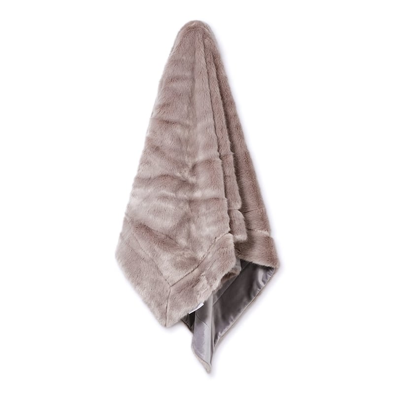 Himalayan Dusty Pink Luxury Fur Throw