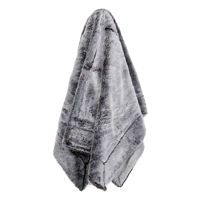 Montana Grey Wolf Fur Throw