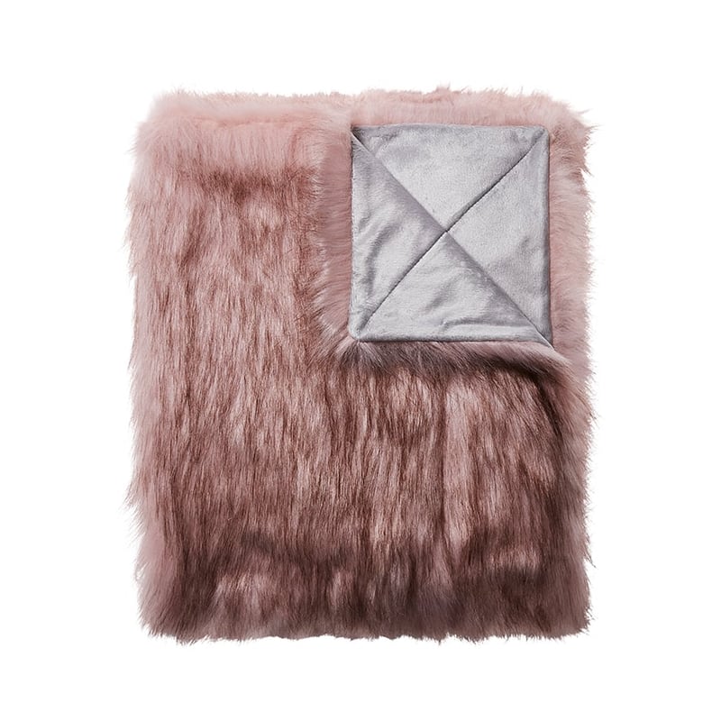Montana Pink & Black Tip Fur Throw
