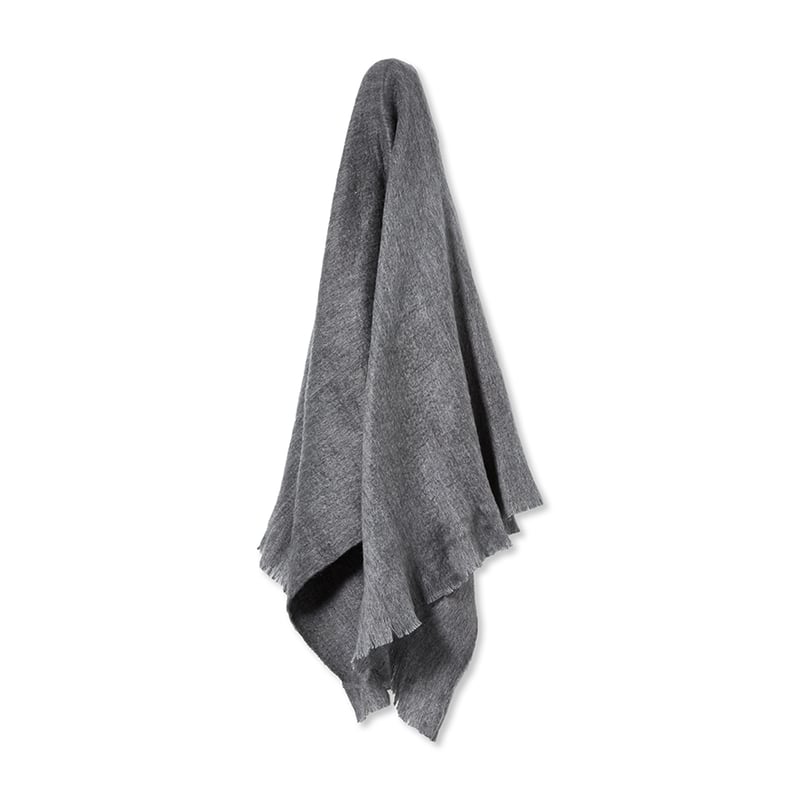 Helsinki Charcoal Faux Mohair Throw