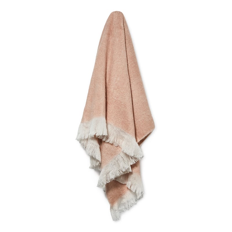Helsinki Dusty Pink Faux Mohair Throw