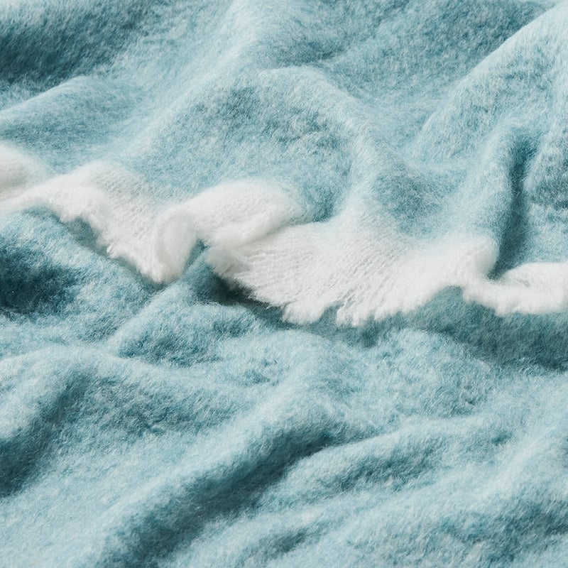 Helsinki Mint Faux Mohair Throw