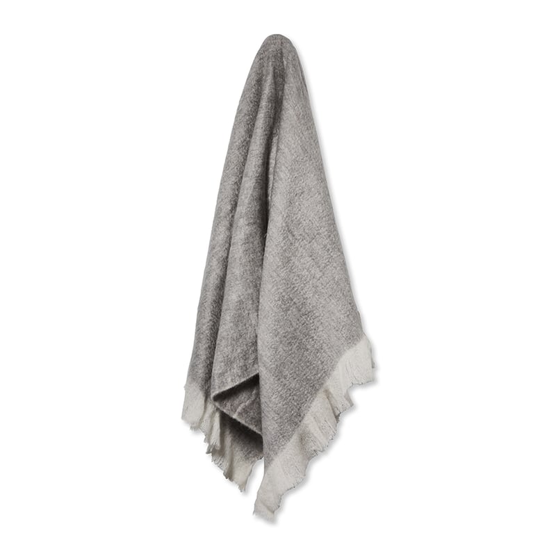 Helsinki Silver Faux Mohair Throw
