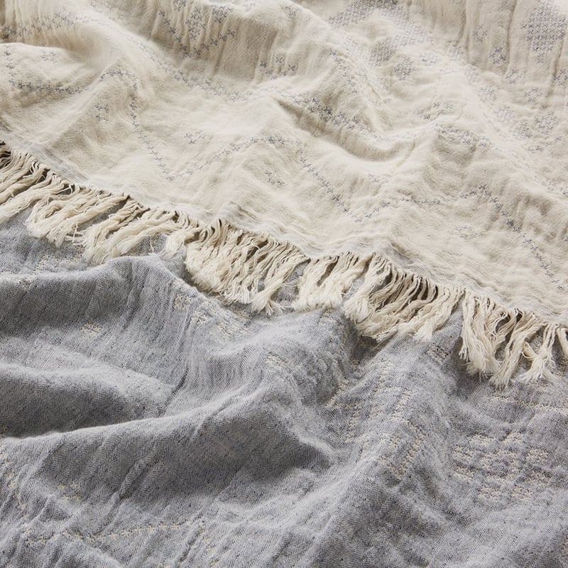 European Bandero Indigo Throw