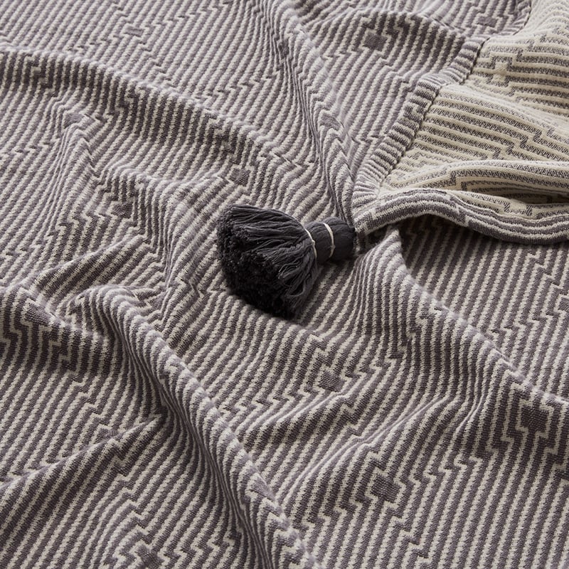 European Izmir Grey Throw