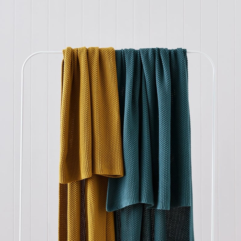 Montroe Saffron Knit Throw