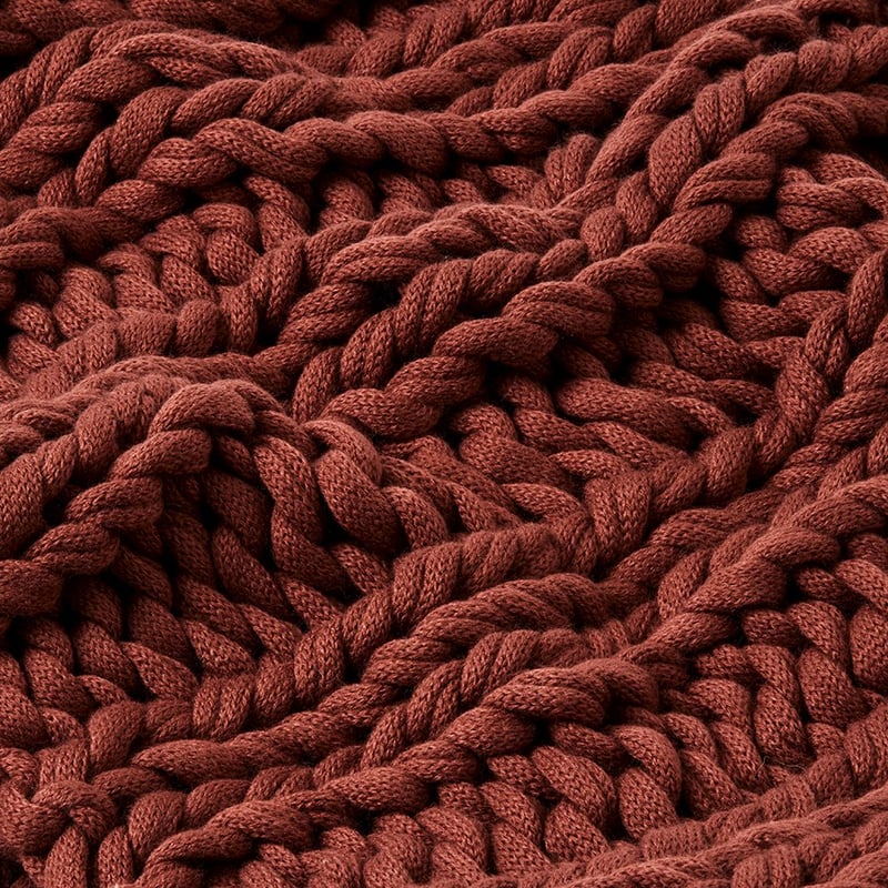 Newport Clay Chunky Knit Throw