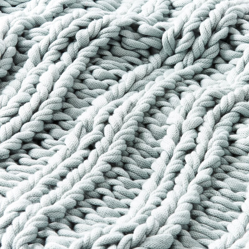 Newport Mint Chunky Knit Throw