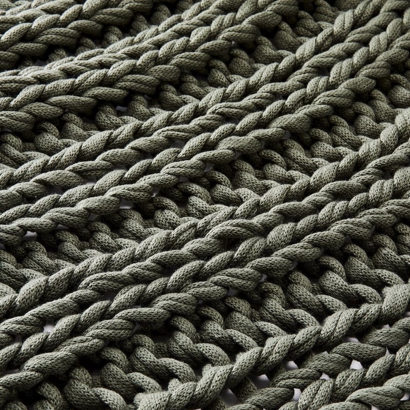 Newport Forest Chunky Knit Throw