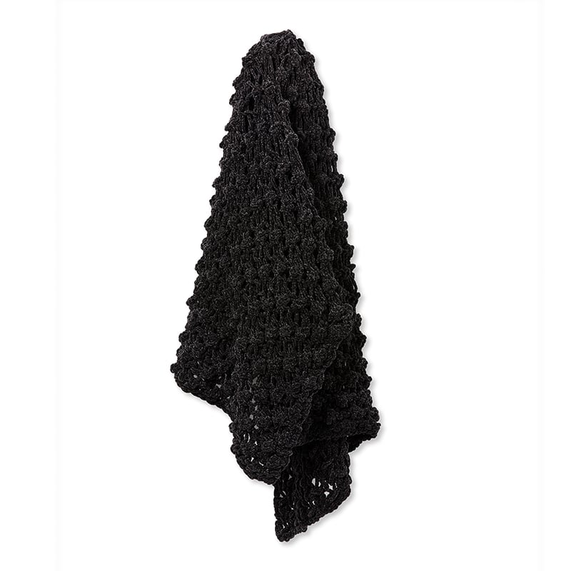 Dorset Coal Hand Knit Chenille Throw