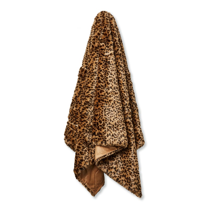 Montana Leopard Fur Throw