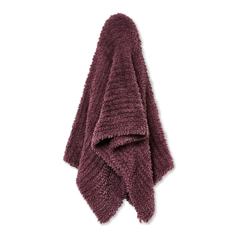 Munich Deep Mauve Feather Yarn Throw