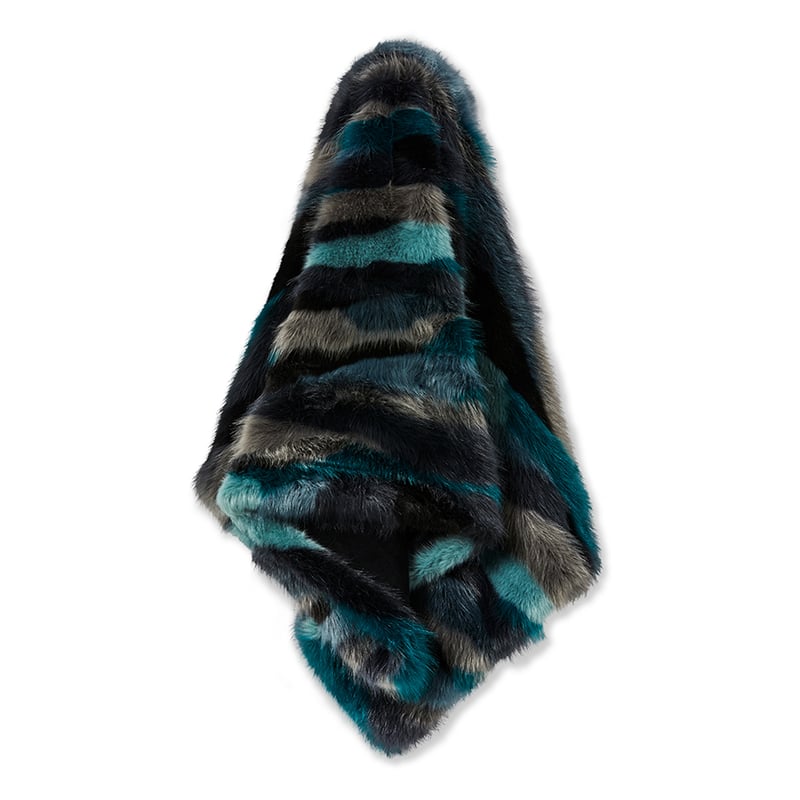 Norway Jacquard Shades of Blue Fur Throw