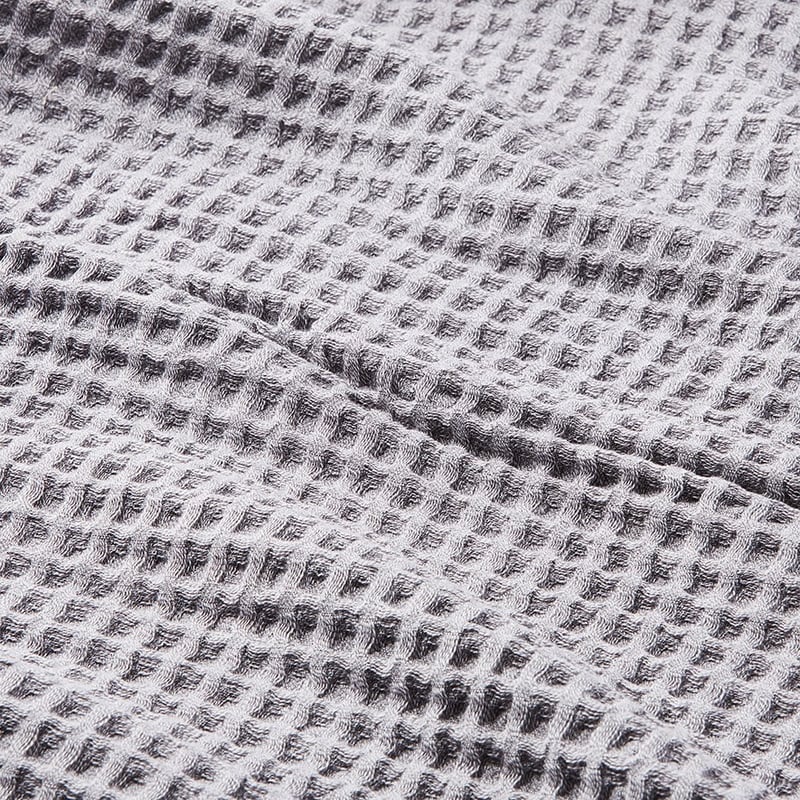 European Turkish Cotton Grey Marle Waffle Blanket 
