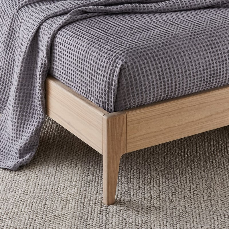 European Turkish Cotton Grey Marle Waffle Blanket 