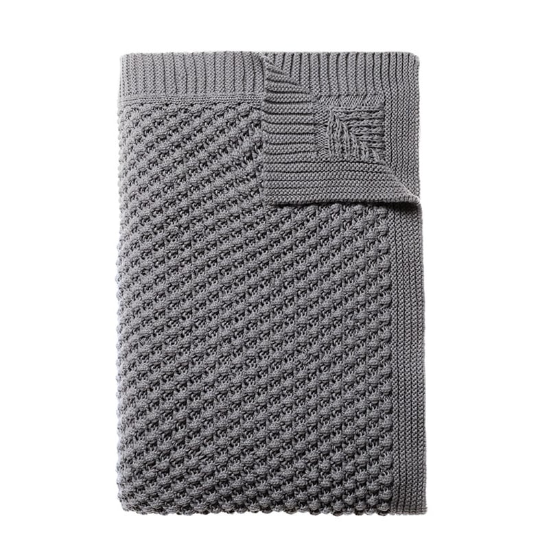 Popcorn Silver Throw