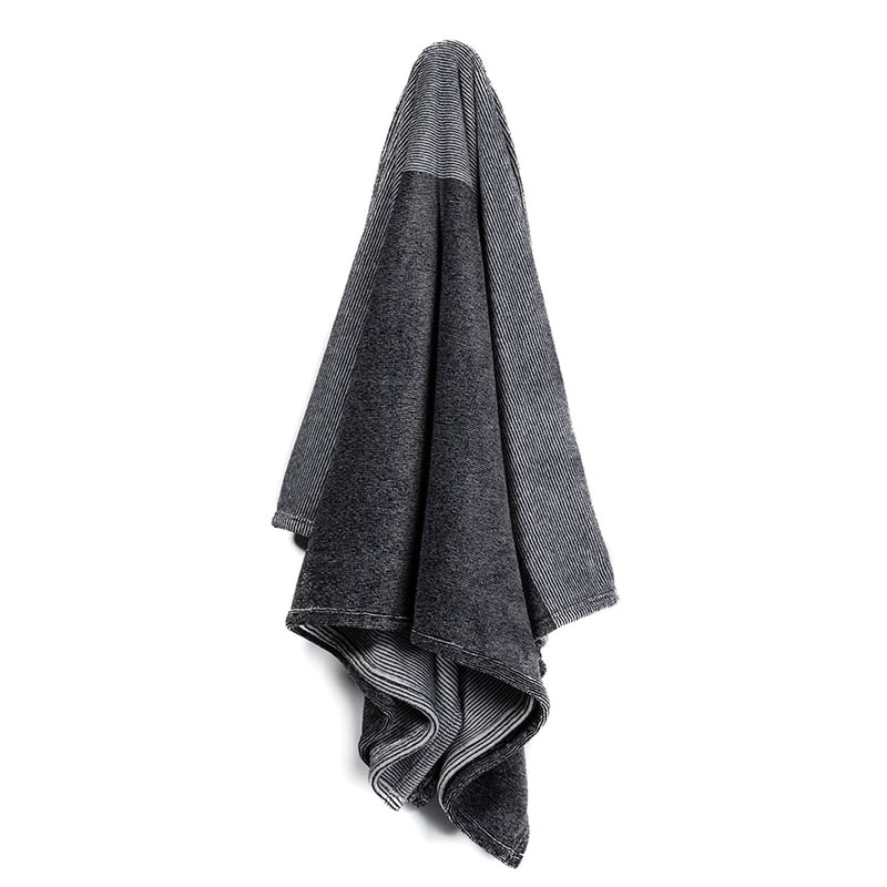 Ultra Soft Charcoal Stripe Throw