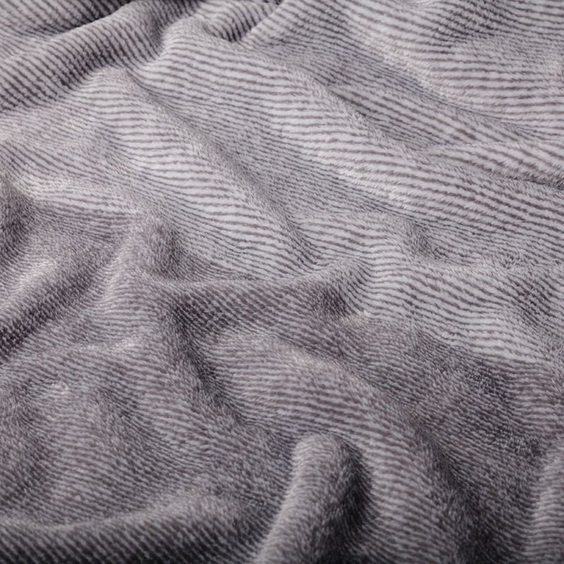 Ultra Soft Grey Stripe Throw