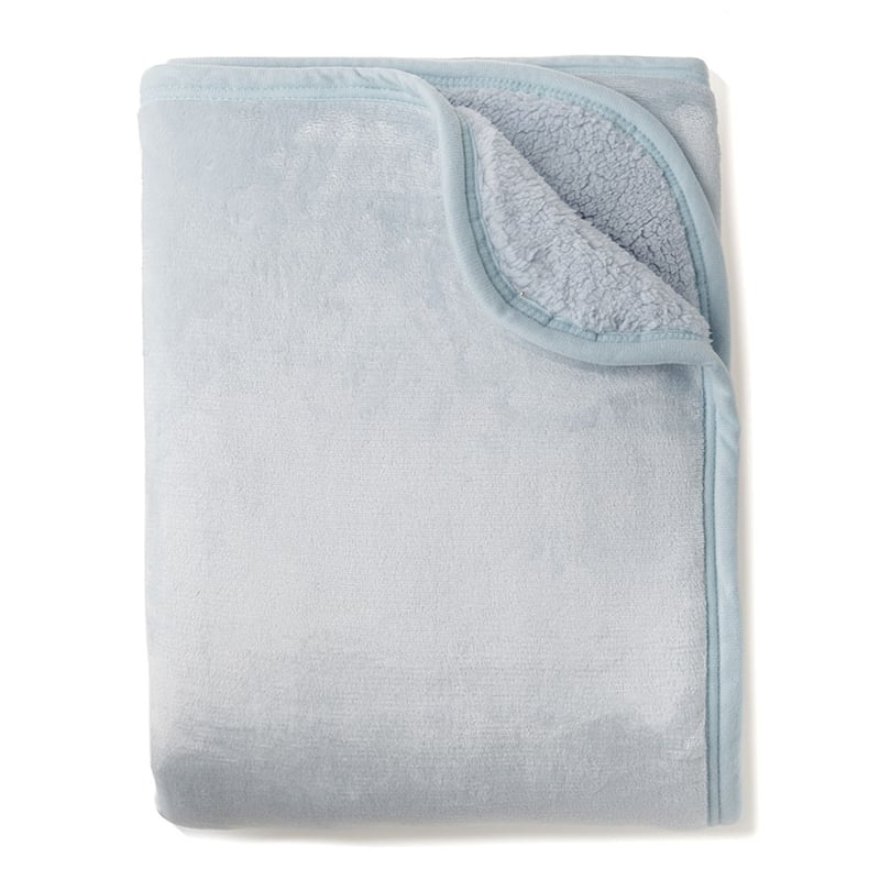Sherpa Pale Blue Throw