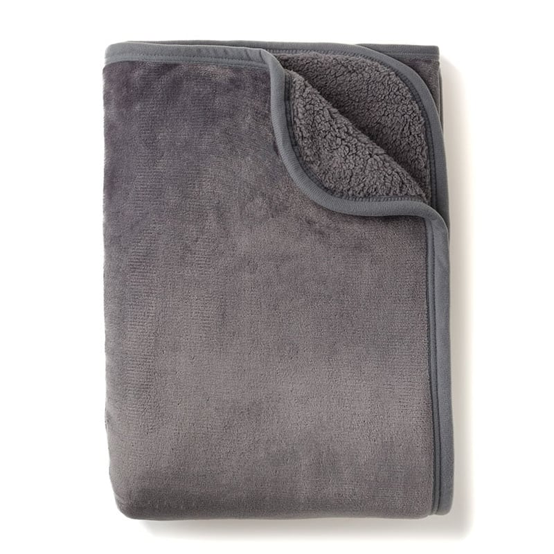 Sherpa Storm Grey Throw