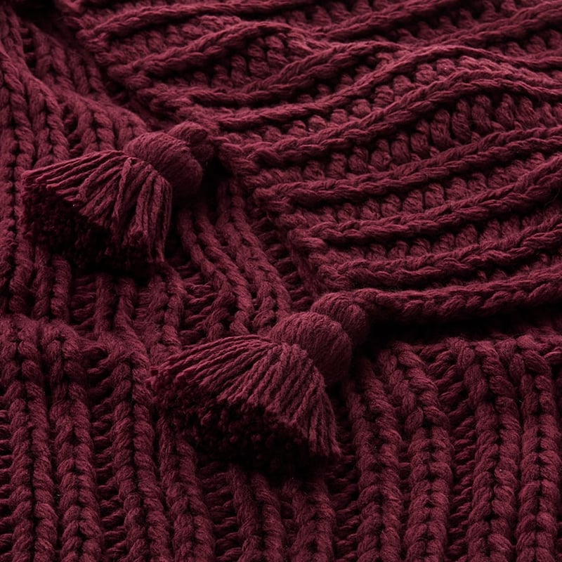 Piper Burgundy Throw