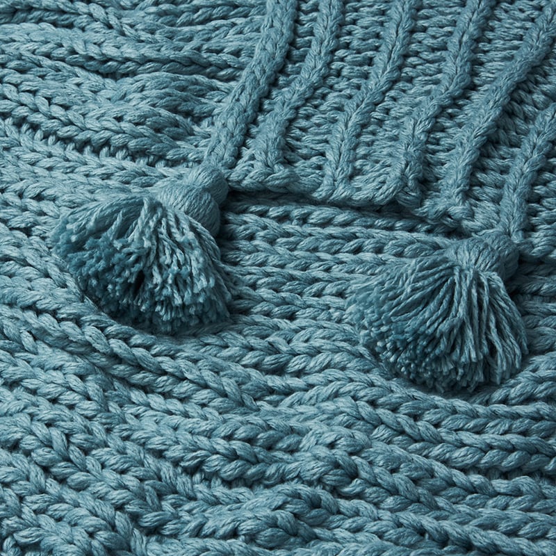 Piper Ocean Blue Throw