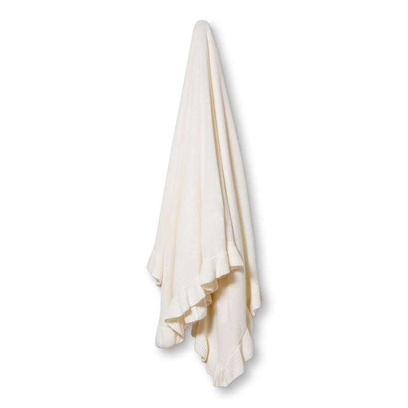 Rosie Cream Ruffle Throw