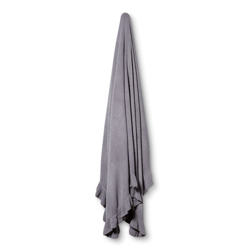 Rosie Grey Ruffle Throw