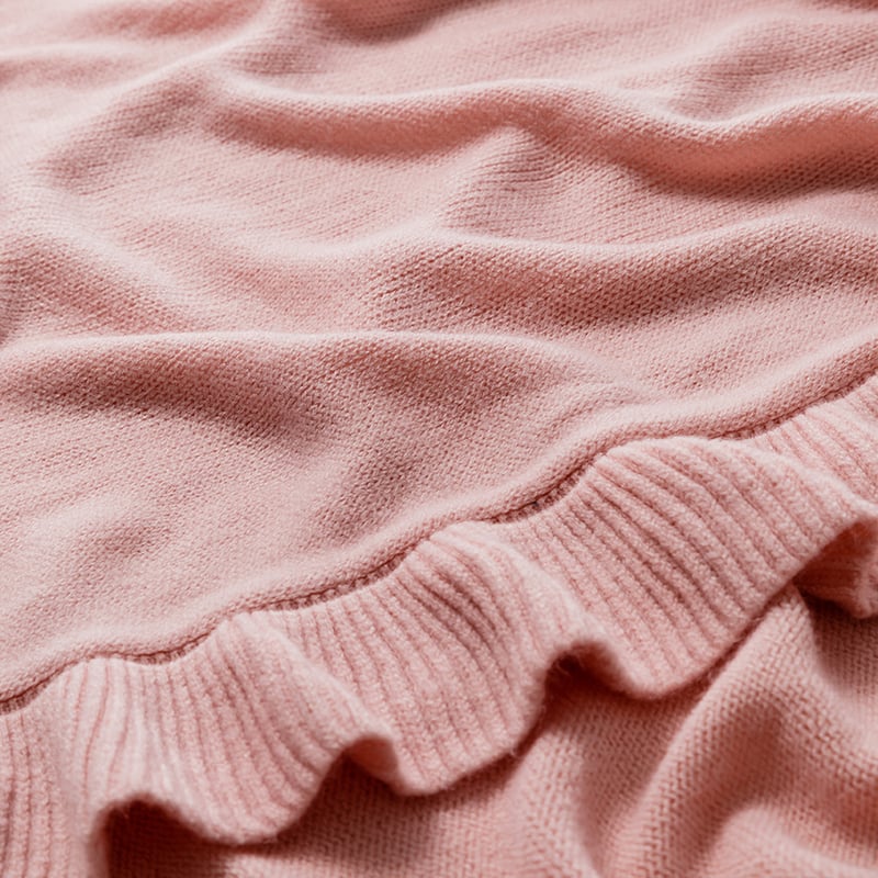 Rosie Pink Ruffle Throw