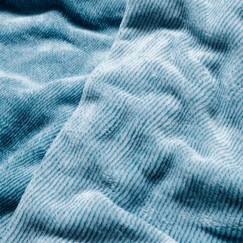 Ultra Soft Blue Stripe Throw
