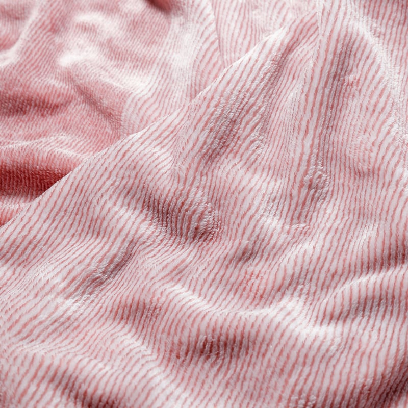 Ultra Soft Rose Pink Stripe Throw