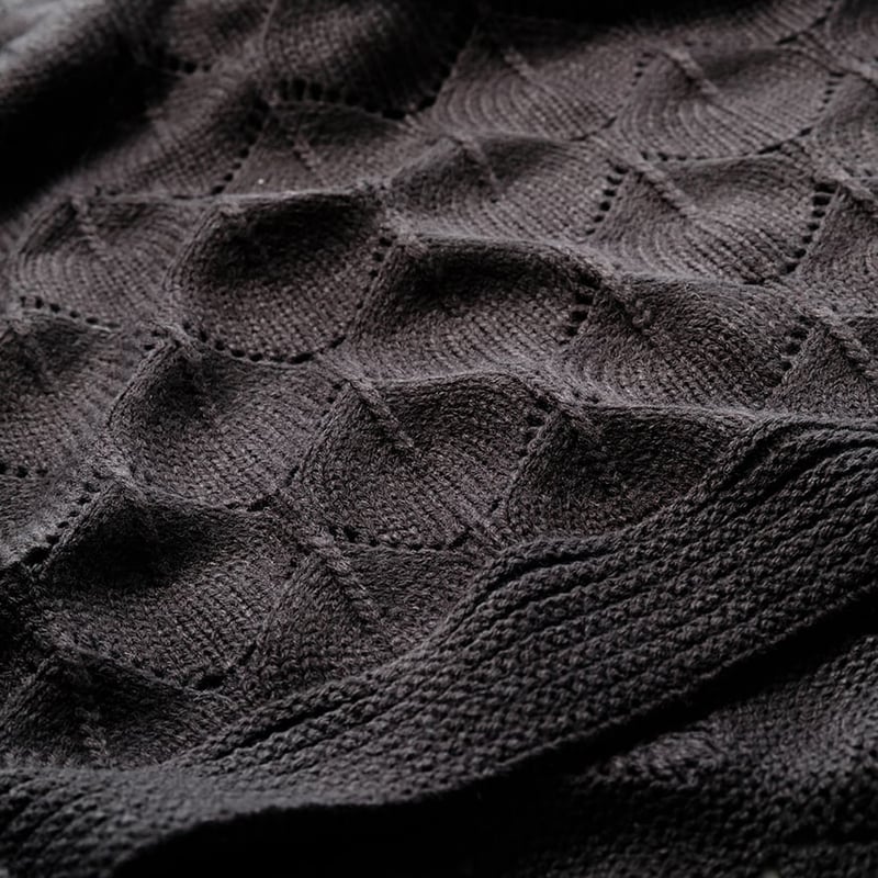 Toulouse Coal Knit Throw