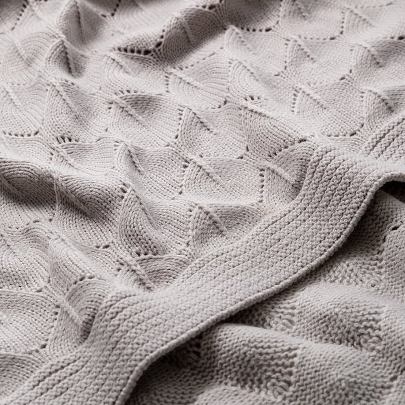 Toulouse Silver Knit Throw