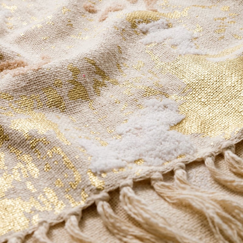 Morelia Pink & Gold Throw