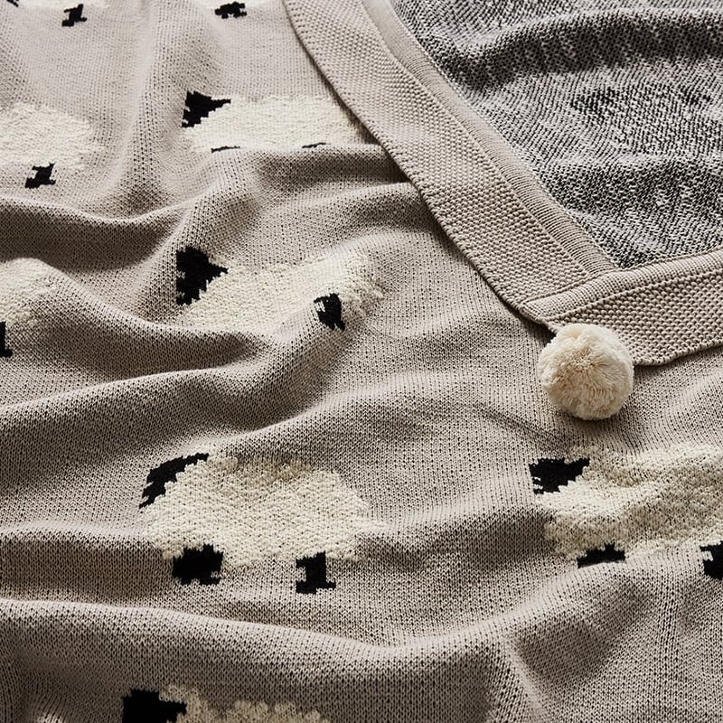 Newfarm Natural Wooly Sheep Throw