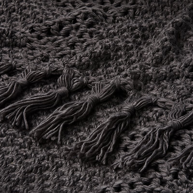 Sinclair Coal Knit Throw