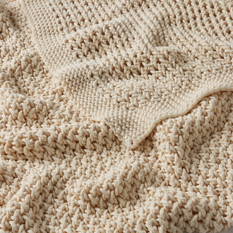 Seymour Natural Knit Throw