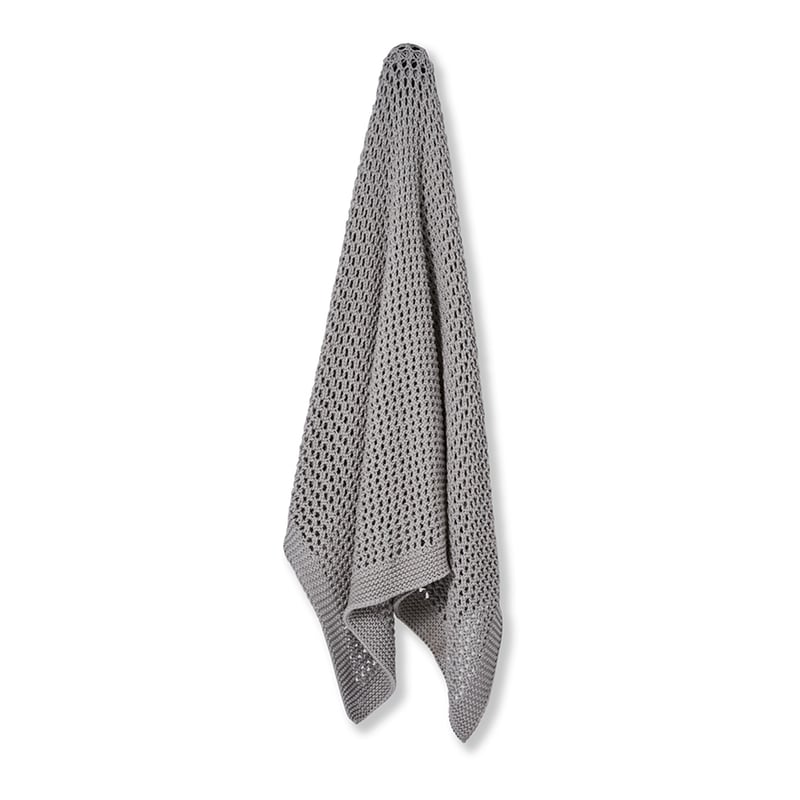 Seymour Silver Knit Throw