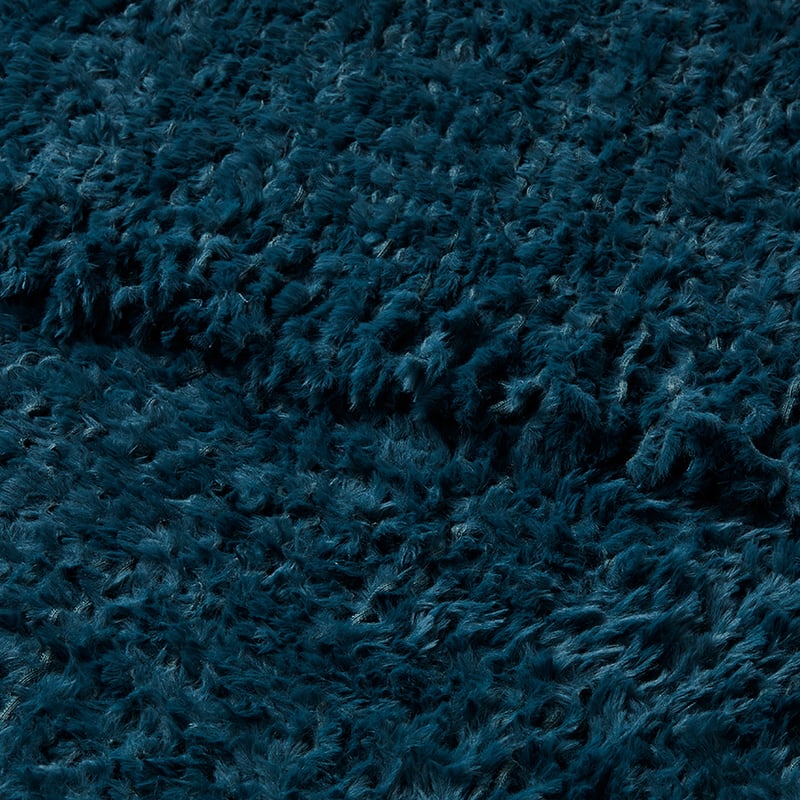 Avoca Teal Feather Yarn Tassel Throw