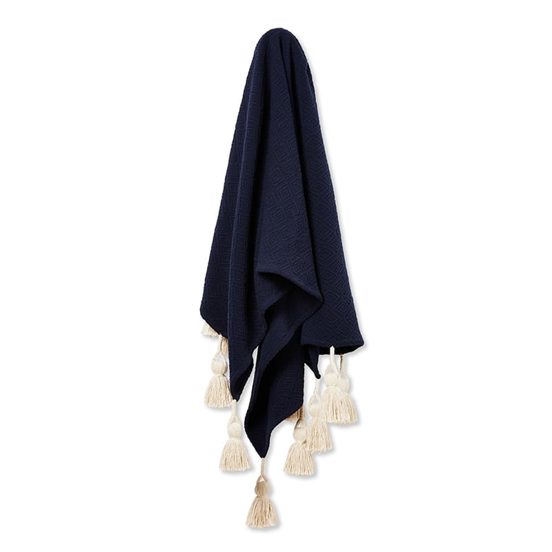 Manarola Navy Tassel Throw