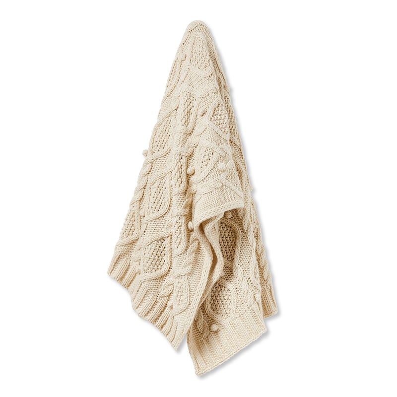 Mornington Ivory Cable Knit Throw